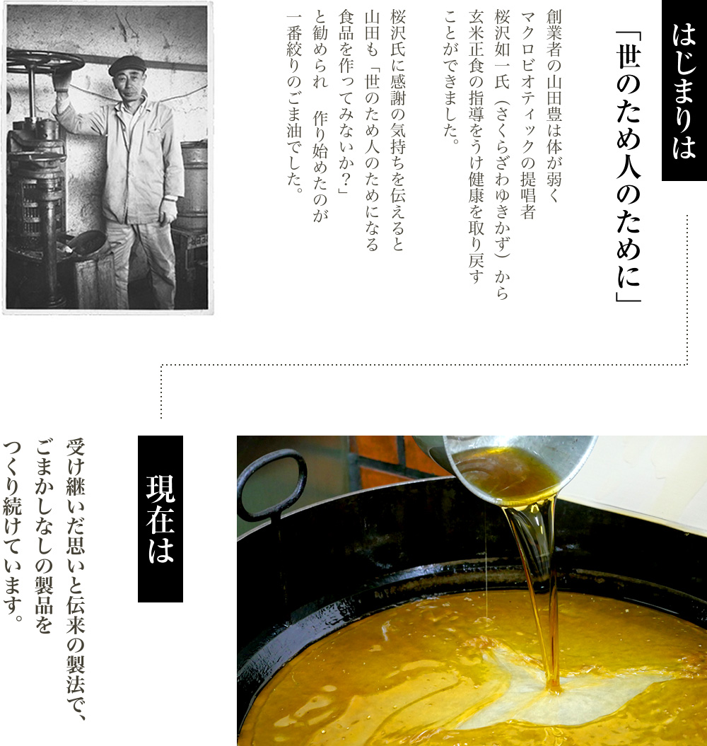 事業のこと ごま油の山田製油 事業のこと ごま油の山田製油